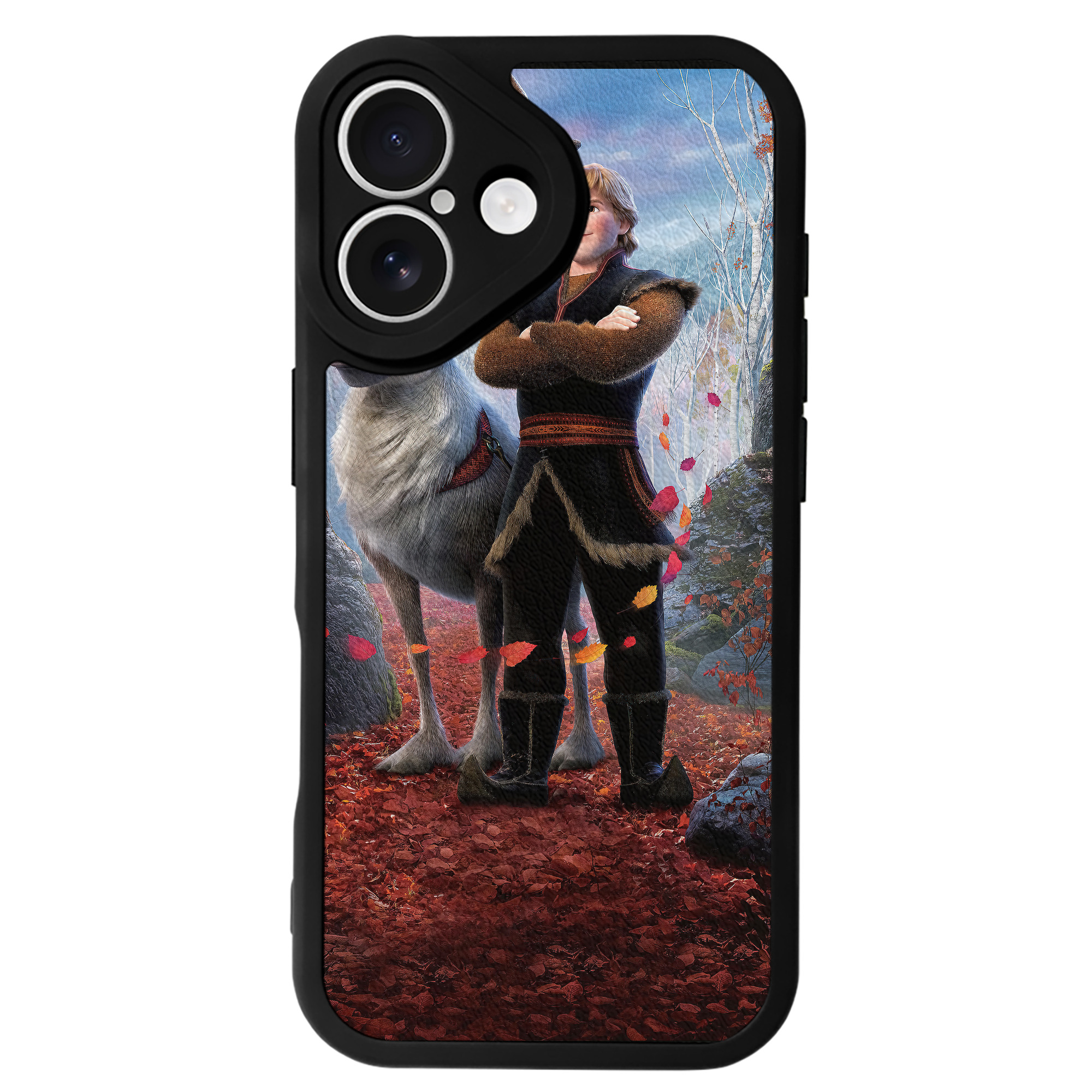 （画像用） アナと雪の女王 アンナ エルサ Frozen Anna Elsa 【iPhone 16シリーズ対応】シリコンスマホケース（レザー調） 材質：シリコン